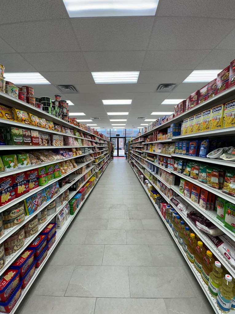 Organized shelves at Fortune Market